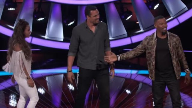 Black pants worn by Tony Gonzalez on Beat Shazam S01E03 June, 08 2017