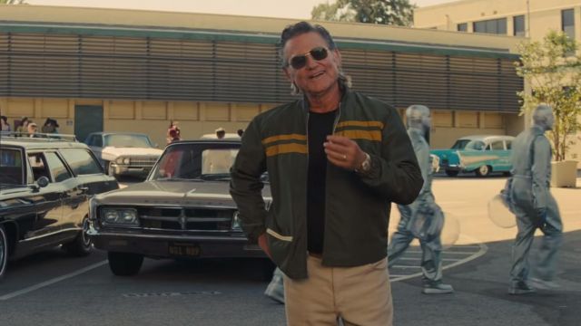 Green jacket with yellow stripes worn by Randy (Kurt Russell) in Once Upon a Time in Hollywood