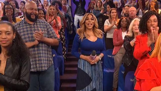 Blue skirt worn by Wendy Williams on The Wendy Williams Show AUGUST 21, 2019