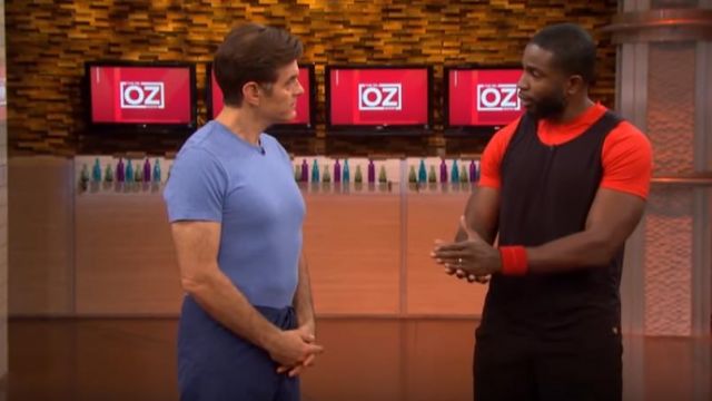 Red t-shirt worn by Donovan Green on The Dr. Oz Show September, 26 2018