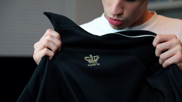 The tracksuit jacket black crown Supreme Giancarlo Purch aka