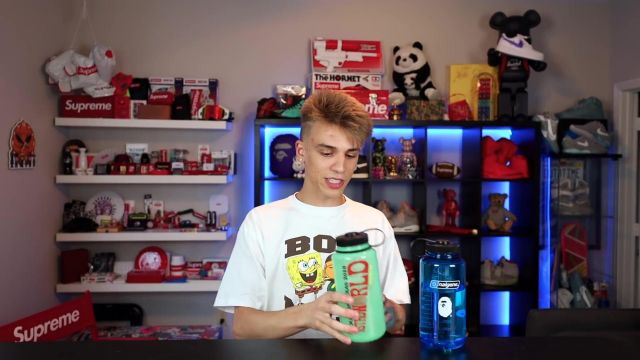 The bottle Travis Scott Wish You Were Here to lie to Giancarlo Purch aka Blazendary in Top 10 Back to School Essentials!
