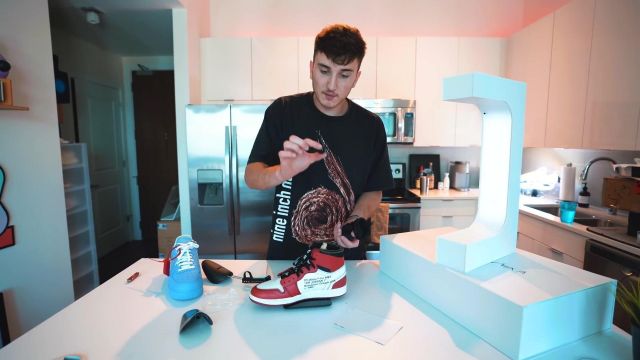 Sneakers Nike Air Force 1 Low Off-White MCA University Blue Harrison Nevel in I Built The ULTIMATE Sneaker Room! (TOWER)