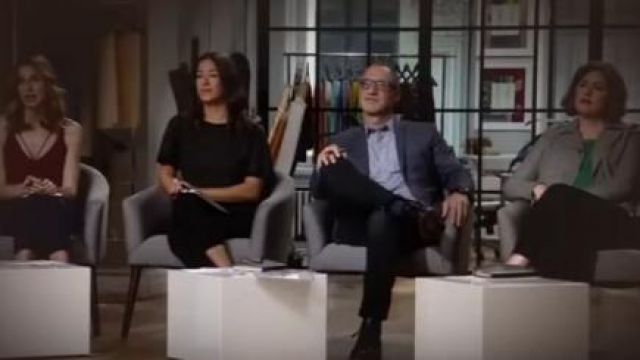 La blusa verde que lució Katia Beauchamp en el desfile Project Runway: Fashion Startup S01E01