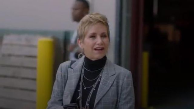 RtA Grey Jameson Coat worn by Gabrielle Carteris (Gabrielle Carteris) in BH90210 (S01E05)