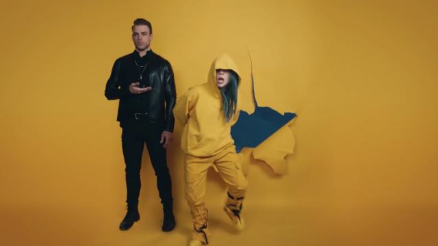 The pants yellow Reserved worn by Billie Eilish in her video clip Bad Guy