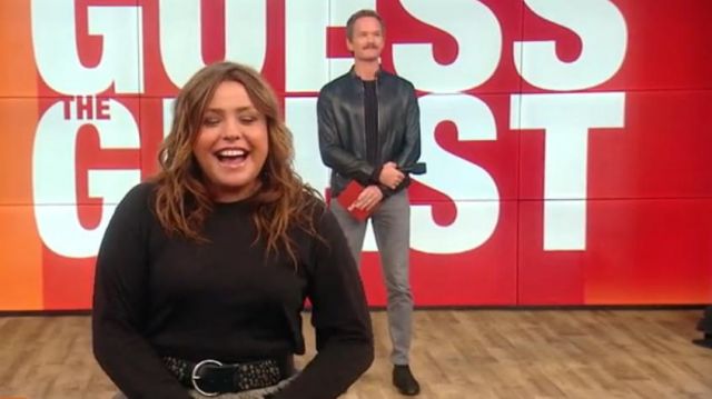 ATM Anthony Thomas Mellilo Black Long Sleeve Top worn by Rachael Ray as seen Rachael Ray Show in SEPTEMBER 11, 2019  