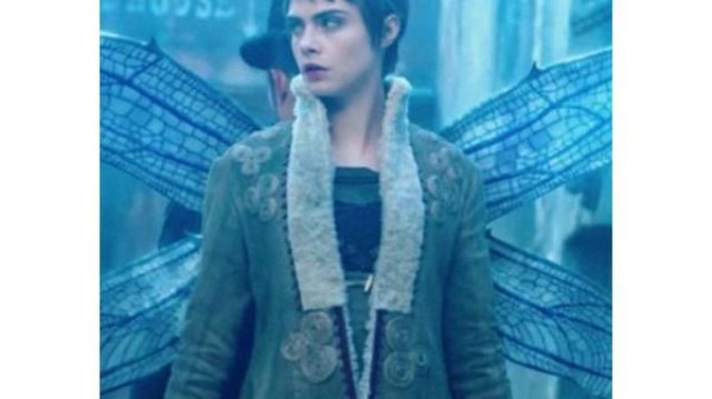 Coat with fur lapel worn by Vignette Stonemoss (Cara Delevingne) as seen in Carnival Row (Season 1 Episode 1)