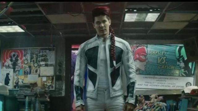 White Leather Jacket worn by Shatterstar (Lewis Tan) as seen in Deadpool 2