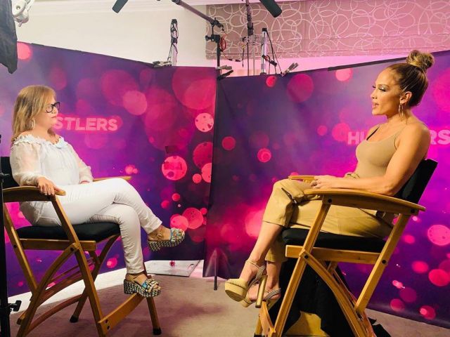 Wolford Jamaika string bodysuit in latte worn by Jennifer Lopez Interview with Rodner Figueroa September 12, 2019