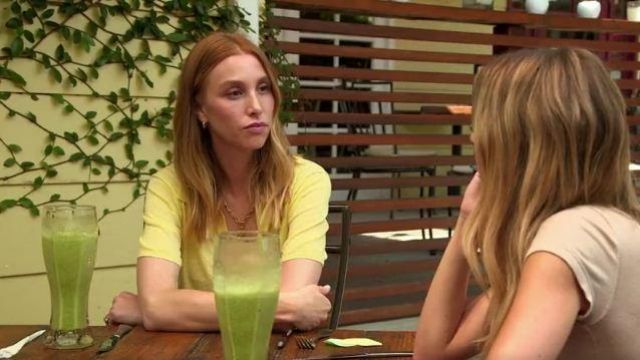 Wilfred Free yellow polo top worn by Herself (Whitney Port) in The Hills: New Beginnings Season 1_Episode 11
