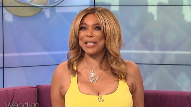 Jay Godfrey Yellow Slit Dress worn by Wendy Williams on The Wendy Williams Show September 9, 2019