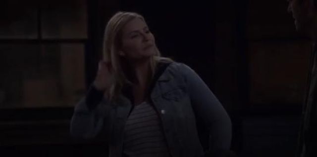 Levi’s Light blue denim jacket worn by Abby (Elisha Cuthbert) in The Ranch Season 4 Episode 2