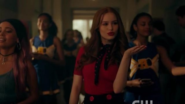 Burberry Black double breasted skirt worn by Cheryl Blossom (Madelaine Petsch) in Riverdale Season 4 Trailer