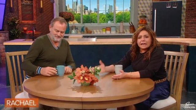 ATM Anthony Thomas Melillo Destroyed long-sleeve tee worn by Rachael Ray on Rachael Ray September 20 2019