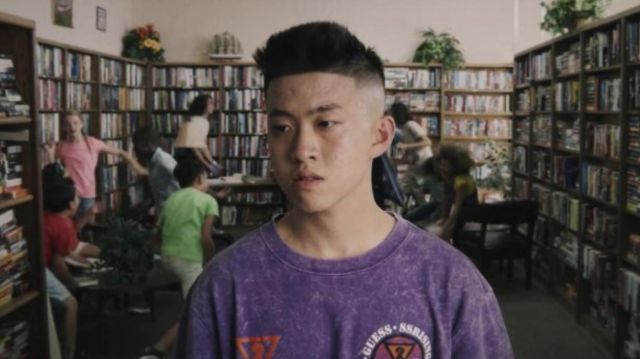 Guess X 88Rising purple t-shirt worn by Rich Brian in his 100 Degrees music video