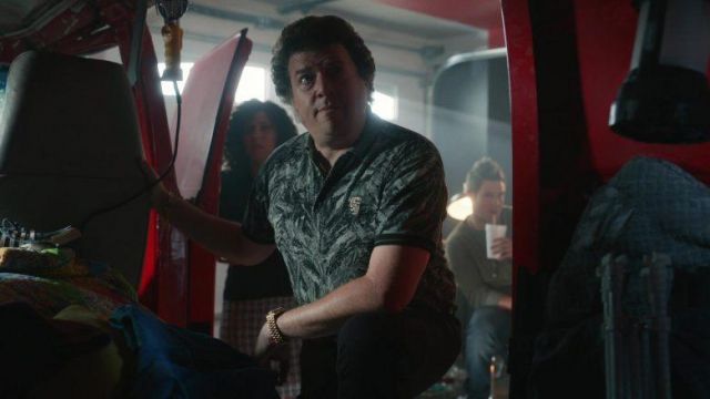 Porsche polo shirt worn by Jesse Gemstone (Danny McBride) as seen in The Righteous Gemstones (S01E06)