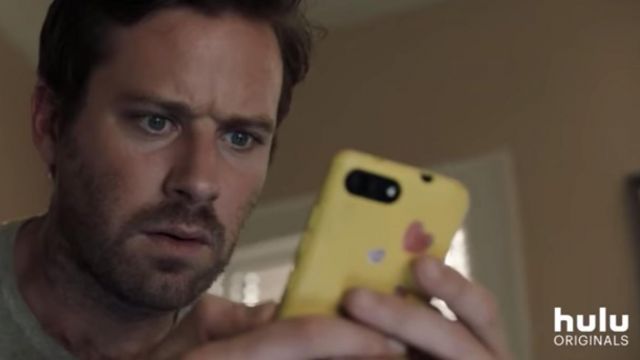 Mobile Phone Case in yellow used by Will (Armie Hammer) in Wounds