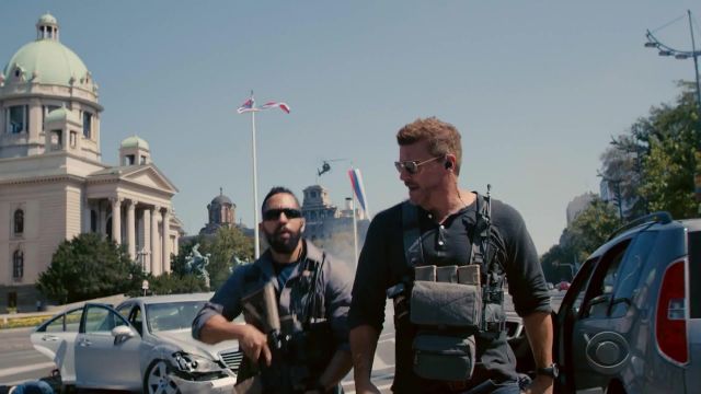 Randolph engineering aviator sunglasses worn by Jason Hayes (David Boreanaz) in SEAL Team (S03)