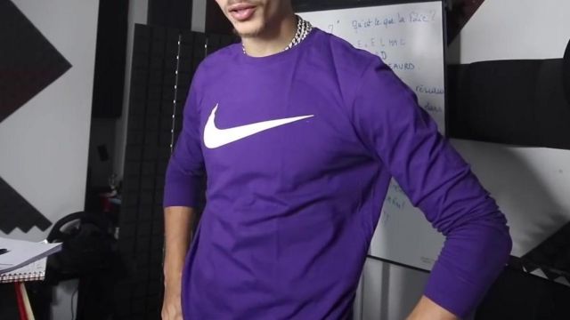 purple nike long sleeve shirt