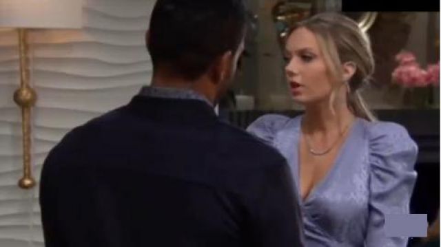A.L.C. Paler­mo Top in Lilac worn by Abby Newman (Melissa Ordway) as seen on The Young and the Restless September 25, 2019