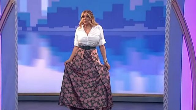 Vivienne Westwood Floral Skirt worn by Wendy Williams on The Wendy Williams Show September 25, 2019