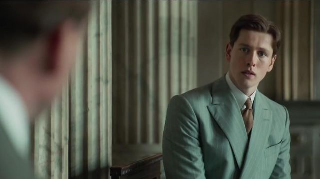Stripe business suit worn by Conrad (Harris Dickinson) in The King's Man