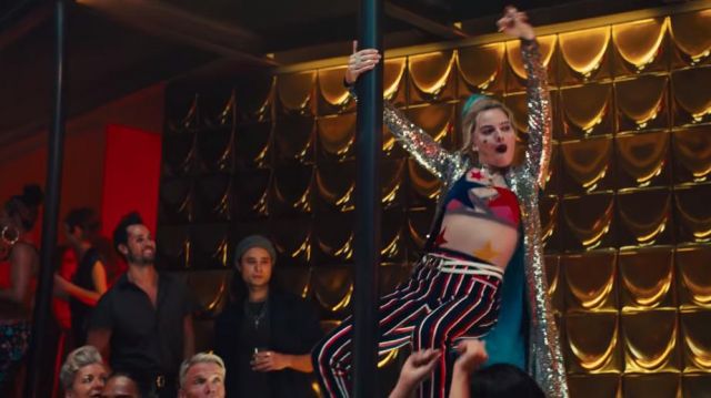 Long de Paillettes veste en argent porté par Harley Quinn (Margot Robbie) chez les Oiseaux de Proie (Et le Fantabulous l'Émancipation d'Une Harley Quinn)