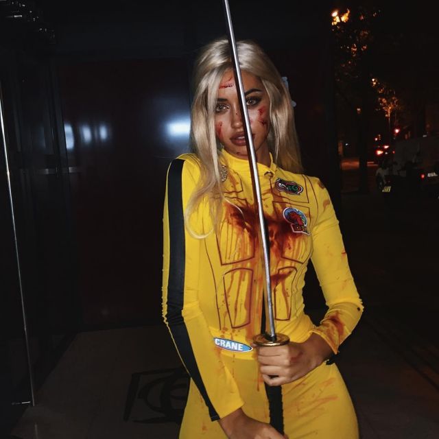 Yellow Jumpsuit inspired by Kill Bill worn by Cindy Kimberly on her Instagram account @wolfiecindy