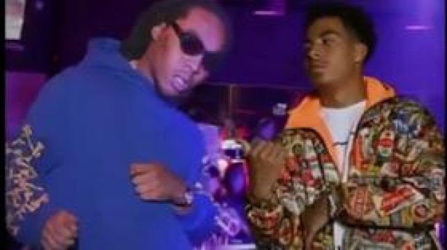 Product Dsquared2 Lo­go Patch Print Jack­et worn by Andre Johnson, Jr. (Marcus Scribner) as seen on black-ish Saison 6 Episode 1