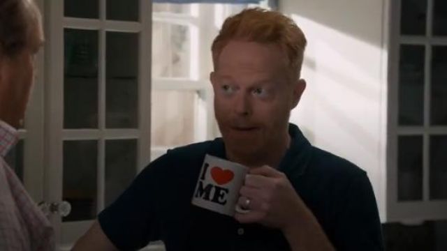 Russ white i heart me mug used by Mitchell Pritchett (Jesse Tyler Ferguson) in Modern Family Season 11 Episode 2