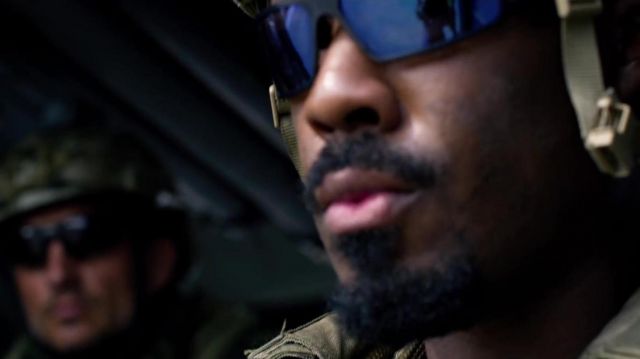 Tactical sunglasses worn by (Remi Adeleke) in 6 Underground