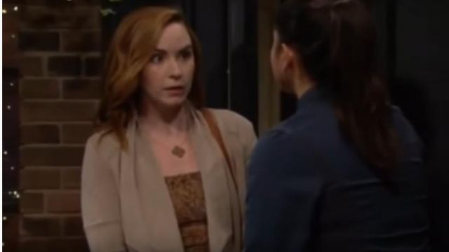 Nanushka Matea top worn by Mariah Copeland (Camryn Grimes) in The Young and the Restless October 4, 2019