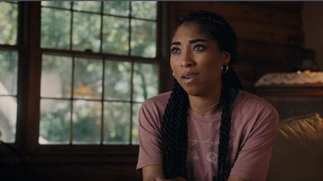 PST by Project Social T Pink Crystals Tee worn by Peri Boudreaux (Adriyan Rae) in Light as a Feather Season 2 Episode 12