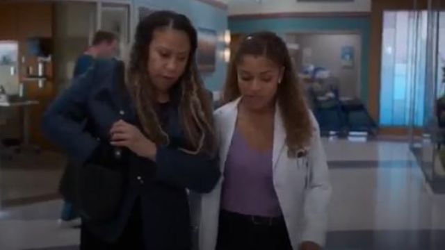 Old Navy Purple Sleeveless V Neck Tank Top worn by Dr. Claire Browne (Antonia Thomas) in The Good Doctor Season 3 Episode 3
