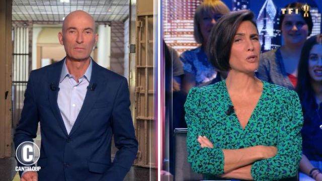 La robe verte imprimée de Alessandra Sublet dans C'est Canteloup