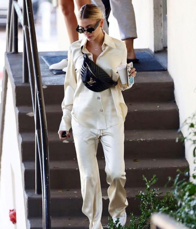Gentle Monster Alexander Wang M.Priss Sunglasses worn by Hailey Baldwin Out in West Hollywood October 6, 2019