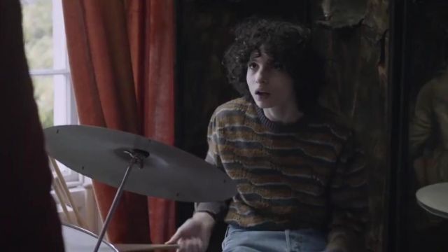 Striped sweater worn by Miles (Finn Wolfhard) in The Turning