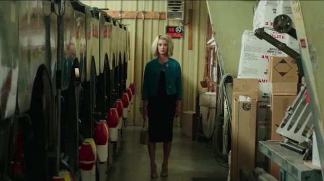 Vert judy veste en tweed porté par Doris Dearie (Abigail Spencer), en Représailles (S01)