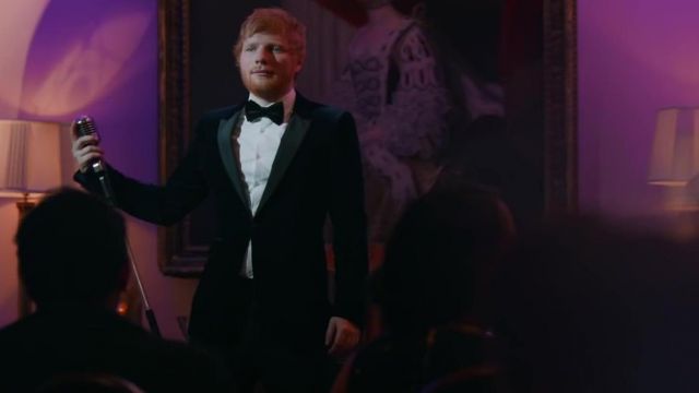 The suit jacket black of Ed Sheeran in his music videos South of the Border feat. Camila Cabello & Cardi B