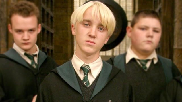 The replica of the costume of Draco Malfoy (Tom Felton) in Harry Potter ...