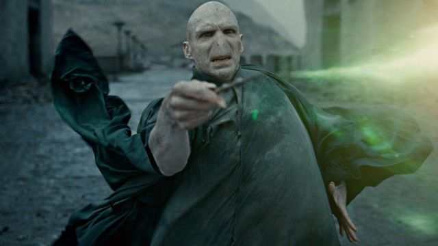 The magic wand of Lord Voldemort (Ralph Fiennes) in Harry Potter and the Deathly hallows - part 2