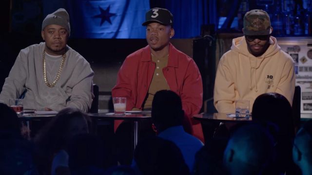 10 deep orange hoodie worn by Lupe Fiasco in Rhythm + Flow (S01E04)