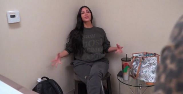Grey kids see ghosts collection men sweatshirts worn by Kim Kardashian in Keeping Up with the Kardashians Season 17 Episode 5