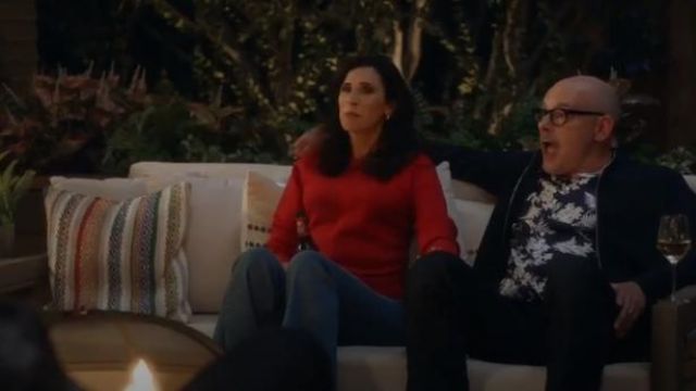 Rag & Bone Red Shannon sweater worn by Delia (Michaela Watkins) in The Unicorn Season 1 Episode 4
