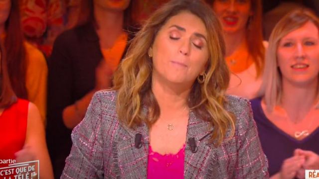 La veste longue en tweed de Valerie Benaim dans C'est que de la télé !le 21.10.2019