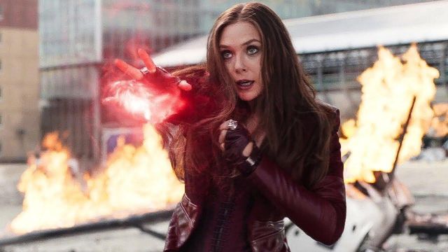 The replica of the magic fire of Wanda Maximoff / Scarlet Witch (Elizabeth Olsen) in Avengers: Endgame