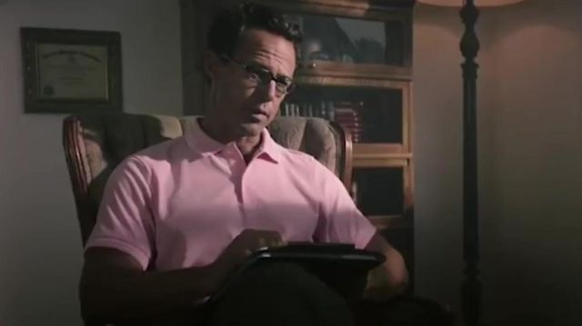 Pink Polo worn by an Extra as seen in The Haunting of Nicole Brown Simpson