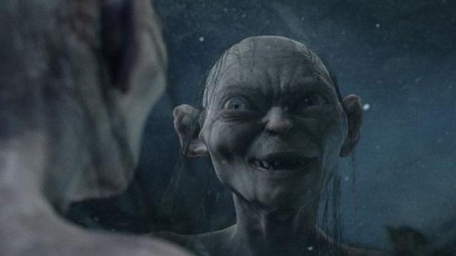 Le masque de Gollum (Andy Serkis) dans Le Seigneur des anneaux : La Communauté de l'anneau