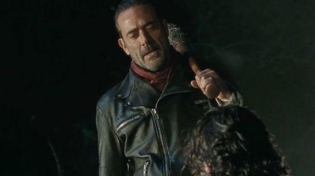 The costume of Negan (Jeffrey Dean Morgan) in The Walking Dead